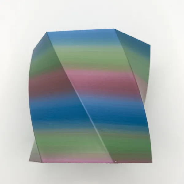 PLA Silk Tri Colour (Magenta-Green-Blue) test print